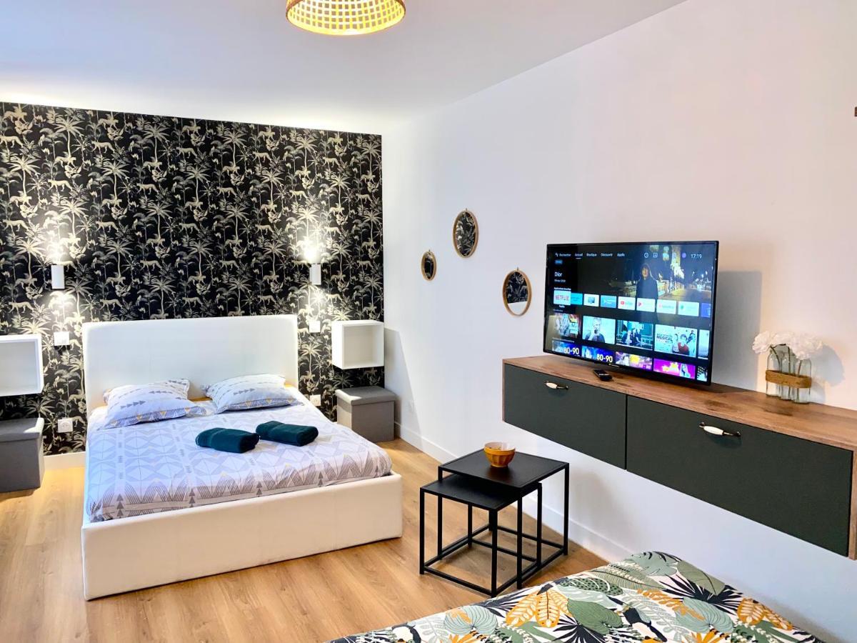 Superbe Appt Avec Cour Et Parking Gratuit A 5Min De La Cite Medievale Carcassonne Luaran gambar
